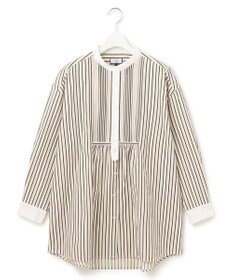 J.PRESS YORK STREET 【WOMEN】コットンタイプライター バンドカラーブラウス