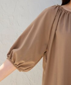 Tiaclasse 【洗える】後ろリボンバルーンスリーブワンピース