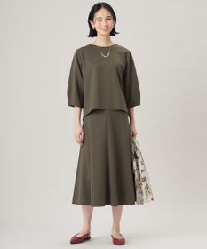 自由区 L 【セットアップ対応・洗える】ブークレダンボールフレア スカート