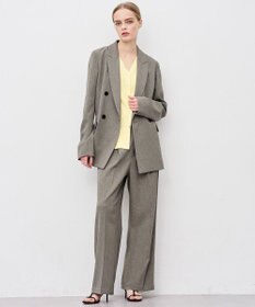 uncrave ウォッシャブルウールライクツイル ワイドパンツ