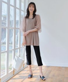 Tiaclasse L 【日本製】ドライモーメント裾スリットパンツ