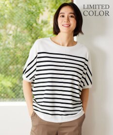 自由区 【WEB限定カラーあり・接触冷感・UVカット】クレープストレッチドルマン ニット