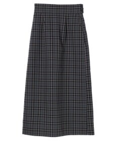 earth music&ecology チェックナロースカート