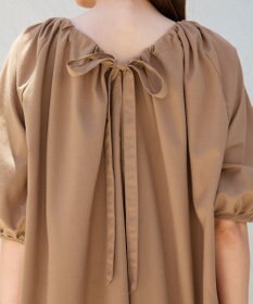 Tiaclasse 【洗える】後ろリボンバルーンスリーブワンピース