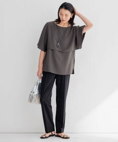 23区 【洗える】2WAYストレッチツイル テーパードパンツ