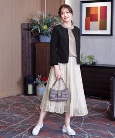 Tiaclasse L 【ダブルクロス】ノーカラージャケット