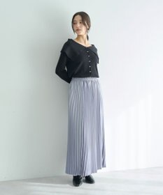 YECCA VECCA サテンプリーツスカート