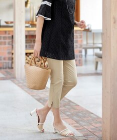 Tiaclasse L 【日本製】ドライモーメント裾スリットパンツ