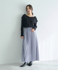 YECCA VECCA サテンプリーツスカート