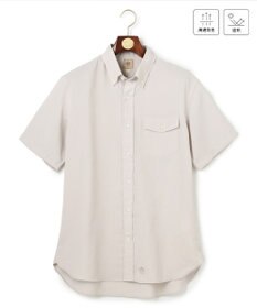 J.PRESS MEN 仕事でも使える【遮熱 / 高通気性】ハケメパッチフラップ 半袖シャツ / B.D. アイボリー系