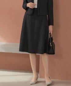 組曲 【KUMIKYOKU NAVY】ラメループモールツイード フレアスカート