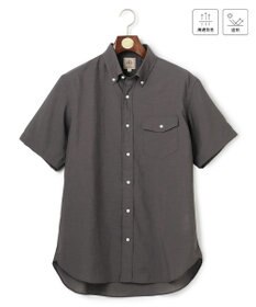 J.PRESS MEN 仕事でも使える【遮熱 / 高通気性】ハケメパッチフラップ 半袖シャツ / B.D. グレー系