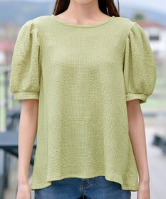 Tiaclasse 【洗える】ボリューム袖ジャガードプルオーバー