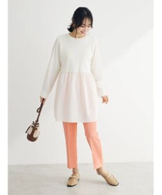 Green Parks リブドッキングカットソーボリュームチュニック