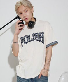WEGO 【ユニセックス着用ITEM】チェックディテールロゴT（SS）