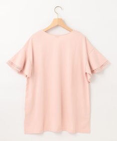 組曲 【汗ジミ防止・撥水】GIZAプレーティング天竺袖フリル カットソー