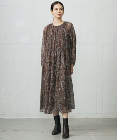 自由区 L 【SHIHOさん着用】ペイズリープリント ワンピース