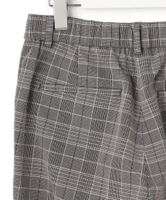 23区 【Oggi掲載/洗える】ウォームストレッチ チェック テーパード パンツ