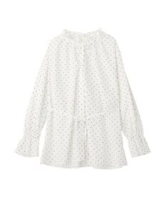 earth music&ecology 【イージーケア】TRキュプラダブルボタンフリルシャツ