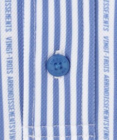 23区GOLF 【キングサイズ】ロゴストライプ 長袖シャツ