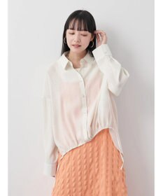 earth music&ecology ドロスト羽織シャツ