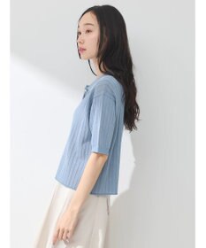 earth music&ecology ラインポロニットカーディガン