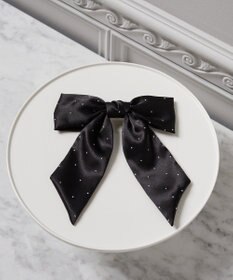 Maison de FLEUR ランダムビジューリボンバレッタ