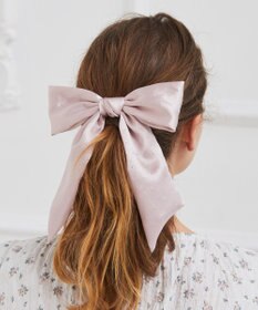 Maison de FLEUR ランダムビジューリボンバレッタ