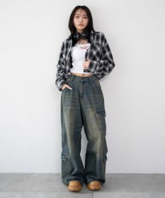 WEGO ショートチェックシャツ