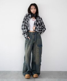 WEGO ショートチェックシャツ