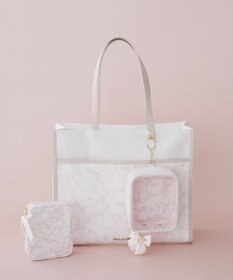 Maison de FLEUR リボンプリントスクエアトートバッグ
