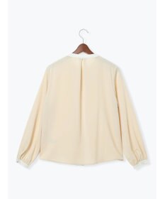 Te chichi パール釦配色タックブラウス