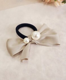 Tiaclasse パール×リボンヘアゴム