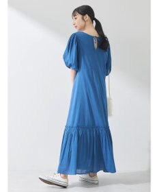 earth music&ecology コットンボイルパフスリーブワンピース