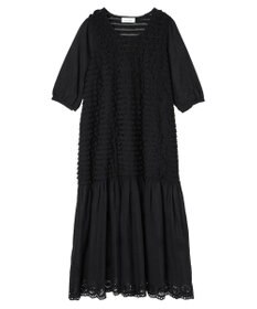 Green Parks ■ＥＳＣＡＲ　ウェーブカット×ローン刺繍ワンピース