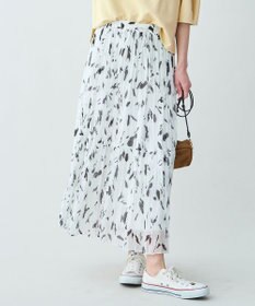 ANY アートドットプリントスカート