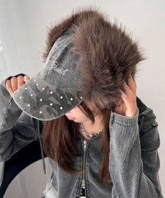 WEGO ラインストーンドッグイヤーキャップ