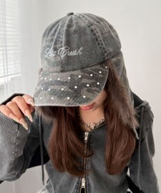 WEGO ラインストーンドッグイヤーキャップ