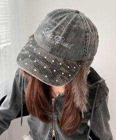 WEGO ラインストーンドッグイヤーキャップ