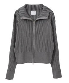 Green Parks 配色リブＺｉｐニットカーディガン