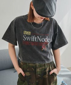 WEGO ヴィンテージウォッシュグラフィックショートT