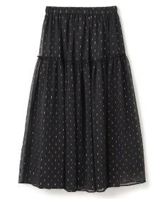 UNFILO ラメリンクルシフォン スカート