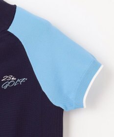 23区GOLF 【WOMEN】【ウォッシャブル】バイカラー モックネック ニット