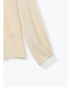 Te chichi パール釦配色タックブラウス