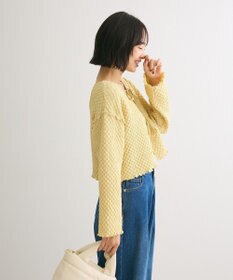 Green Parks ポコポコショート丈カーディガン