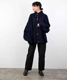 LENO ARAN PULLOVER【UNISEX】アラン柄ニットプルオーバー/カーディガン