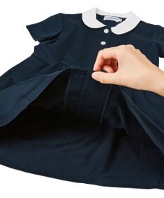 MIKI HOUSE HOT BISCUITS 【90-130cm】丸襟半袖ワンピース