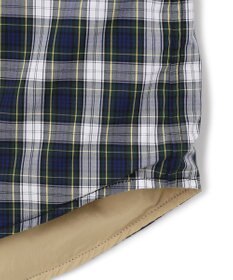 J.PRESS MEN マルチチェック×ナイロンタフタワッシャー リバーシブルシャツ