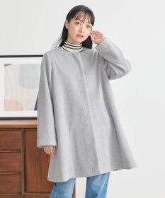 earth music&ecology ファーカフスノーカラーコート