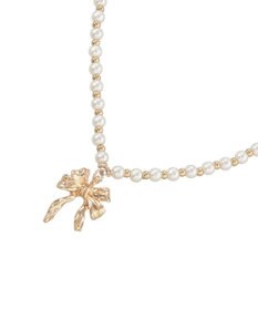 Maison de FLEUR カーリーリボンスライドネックレス